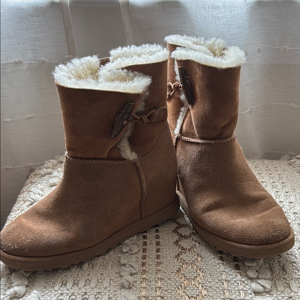 Cozy Tan Suede wedge Ugg Women's Boots
